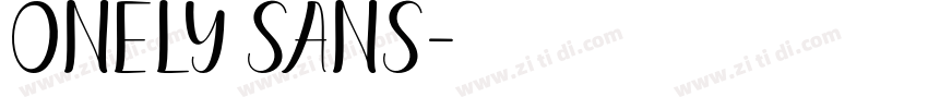 Onely Sans字体转换